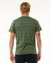 Rip Curl Mens Plain Stripe Tee Dark Olive