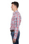 Wrangler Men's Dan Logo L/S Shirt - White/ Red