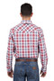 Wrangler Men's Dan Logo L/S Shirt - White/ Red