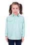 Hard Slog Kids Lize 1/2 PLKT LS Shirt - Teal