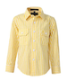 Pilbara Kids L/S Workshirt Yellow/White Check