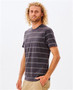 ON SALE Rip Curl Mens Plain Stripe Tee - Washed Black