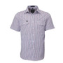Pilbara Men's S/S Shirt, Double Pockets Red/Navy/White