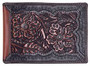 Roper Men's Bi-Fold Tooled Leather Wallet - Dark Brown