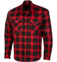 ON SALE Pilbara Collection Men's Flannelette Shirt Open Front - Red/Black