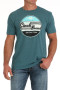 Cinch Men's Circle Logo Tee - Blue