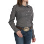 Cinch Women's "Geo Print" Western Shirt - Brown/Black
