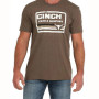 Cinch Men's Denim "Lead not Follow" Logo Graphic Tee - Teal
