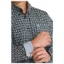 Cinch Men's "Black & White  Patterned" LS Shirt (MTW1105760)
