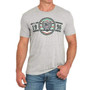 Cinch Men's Heather Grey 1996 Logo Tee - Grey