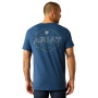 Ariat Men's "Line Frame Hex" SS Tee - Denim Black Heather