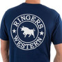 Ringers Western Men's Signature Bull Loose T-Shirt - Navy w/ White Print