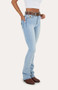 Ringers Western Women's Penny Rodeo Womens High  Rise Bootleg Jean - Vintage Light Blue