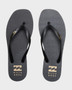 Billabong Women's Fiji Square Toe Thongs - Black/ Gold