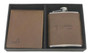 Pilbara Leather Wallet and Hip Flask