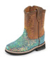 ON SALE Pure Western Childern Sadie Boot - Blue Glitter/ Brown