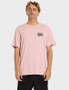 ON SALE Billabong Men's Crayon Wave Premium Tee - Vintage Pink