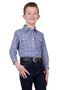 Hard Slog Kid's Coney 1/2 LS Shirt - Navy/ Blue