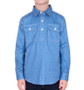 Hard Slog Kids Holden 1/2 PLKT Long Sleeve Shirt - Navy/ Blue