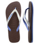 Havaianas Men's Tred Rubber Mix Blue/ Brown/ White Thongs
