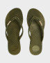 Billabong Womens Kick Back Thongs - Metallic Dark Olive