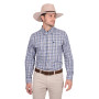 Thomas Cook Men's Patrick 2 PKT LS Shirt - Blue/ Tan