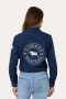 Ringers Western Womens Trail Blazer Full Button  Work Shirt - Navy