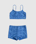Roxy Girls Beach Check Crop Top Set - Nebulas Blue