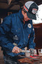 Ringers Western Mens Hung Up Mens Full Button  Work Shirt - Navy