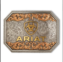Ariat Rectangle Raised Ariat Logo Buckle Aged Silver/Aged Gold