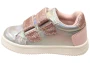 Grosby Girls Sugar Kids Adjustable Strap  Shoes -  Silver/Pink