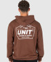 Unit Mens Hoodie Fleece - Brown