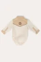 Ringers Western Beau Babies Western Shirt Romper - Dark Sand/ Tan