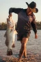 Ringers Western Buckin Barra Fishing Shirts - Navy