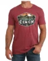 Cinch Mens Graphic S/S Tee - Burgundy