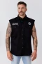 Ringers Western Mens Hawkeye Sleeveless Full Button Workshirt - Black Camo