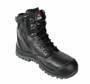 Black High Leg ZipSider Boot w/ Scuff Cap