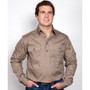Just Country Cameron Men's Work Shirt - Brown