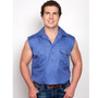 Just Country Jack Sleeveless Work Shirt Blue