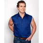 Just Country Jack Sleeveless Work Shirt - Cobalt