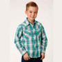 Roper Boys L/S West Made Collection Shirt - Blue