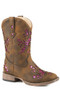 Roper Big Kid's Lola Western Boot - Brown