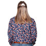 ON SALE Just Country Women's  Georgie L/Sleeve Shirt 1/2 Button- Navy / Red Gerbera