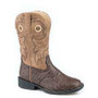 Roper Kids Daniel - Brown Ostrich/ Tan