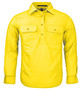 Pilbara Kids Closed Front L/S Workshirt Lemon