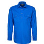 Pilbara Mens Closed Front L/S Workshirt - Cobalt Blue