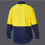 King Gee Workcool Shirt LS - Yellow/Navy