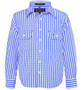 ON SALE Pilbara Kids Long Sleeve Shirt Blue-White Check