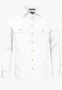 Men's Pilbara Collection Full Button L/S Shirt White