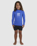 Boy's Billabong Grom's Union Rash Vest Long Sleeve Cobalt